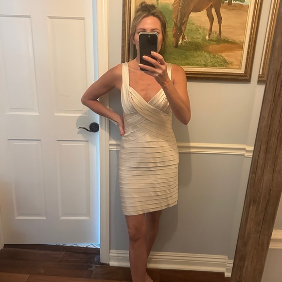 BCBGMaxAzria Tops - BCBG Cream band mini dress